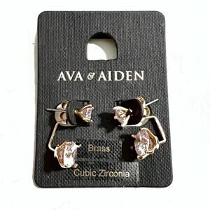 Ava & Aiden Gold Cubic Zirconium Earrings